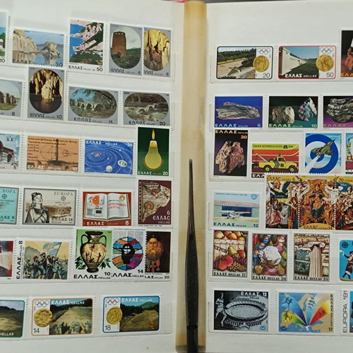 HELLAS1978 TO 1989 THE FIRST SERIES OF 1989 ALL SERIES OF STAMPS CONTINUOUS