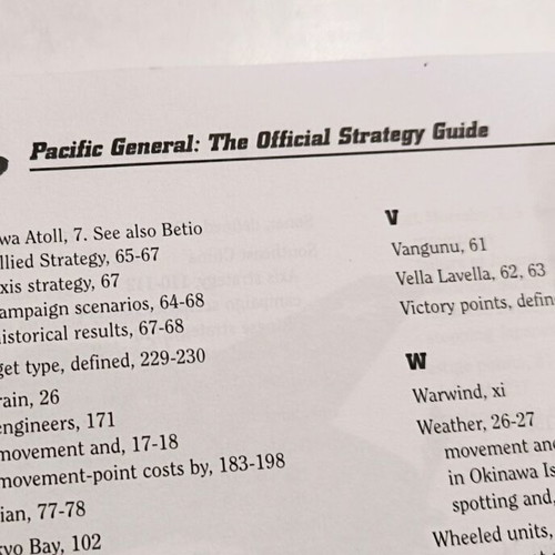 Strategy Guide Pacific General like new, in English