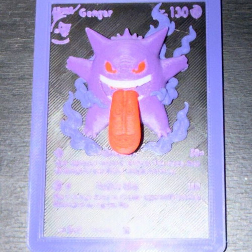 3D Printed Κάρτα Pokémon Gengar από PLA