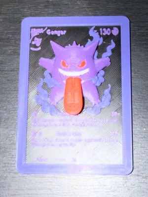3D Printed Κάρτα Pokémon Gengar από PLA