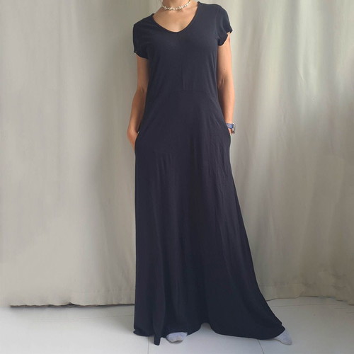 Peruvian Connection maxi dress size L, pima cotton and modal, pockets
