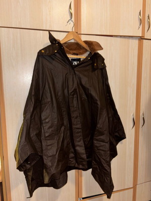 Zara women's cape brown new size medium waterproof