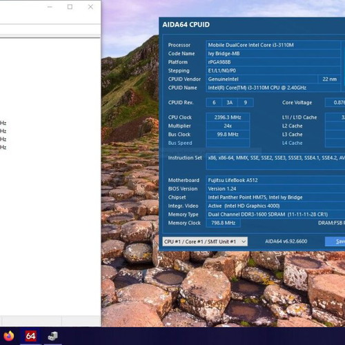 Fujitsu LifeBook AH512 laptop with Intel i3-3110M, 4GB RAM, 120GB SSD