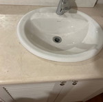 Bathroom cabinet used with marble base