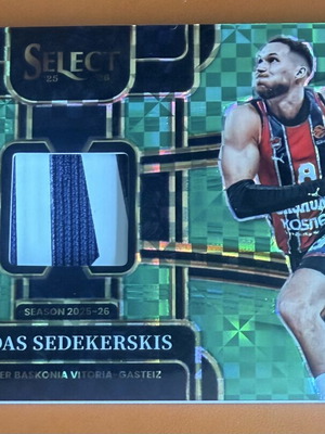 2025-26 Panini Select EuroLeague Tadas Sedekerskis Select Threads πράσινο 3/5 patch
