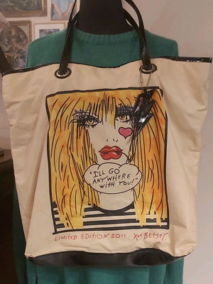 Tote bag Betseyville limited edition ζωγραφική σε καμβά μεταχειρισμένη