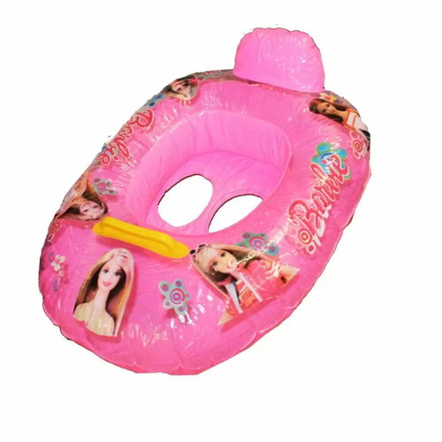 Pink inflatable boat float with various characters new