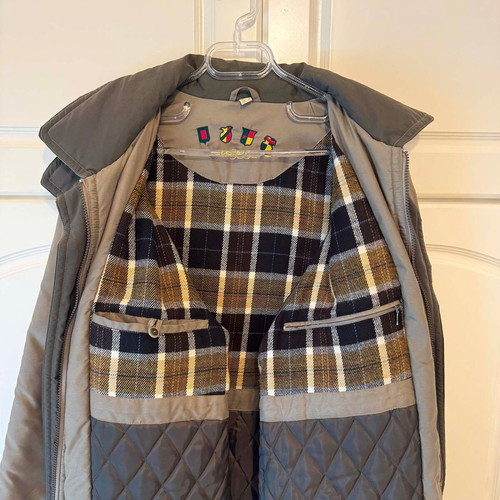 Men's parka jacket vintage khaki brown green XXL used