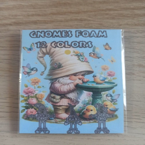 Yellow foam gnomes new, set of 3 pieces
