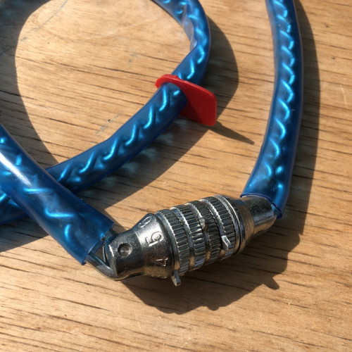 Vintage Blue Bicycle Lock with Code 6318 New