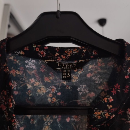 Semi-transparent shirt like new, black, size L