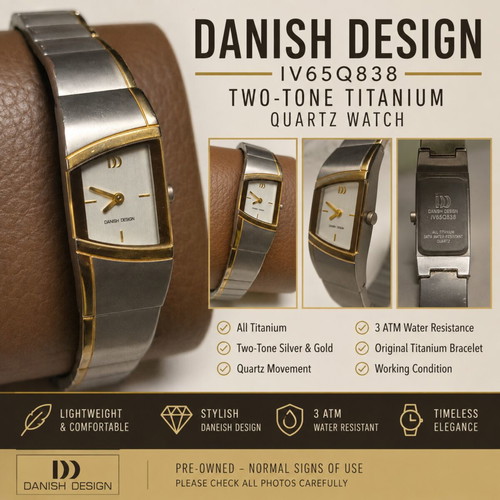 Danish Design IV65Q838 Two-Tone Titanium Quartz Watch