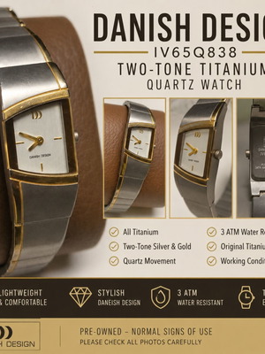 Danish Design IV65Q838 Two-Tone Titanium Quartz Watch