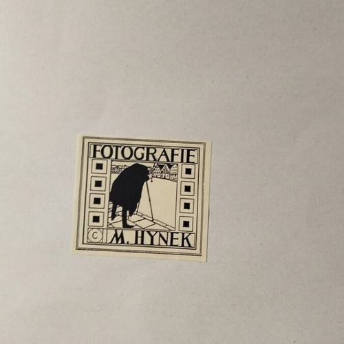 Two black and white photos of Prague new, signed and stamped
