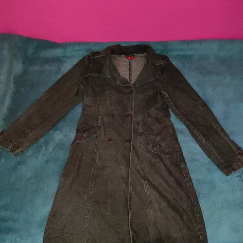 Denim coat Miss Denim XL like new, charcoal faded black