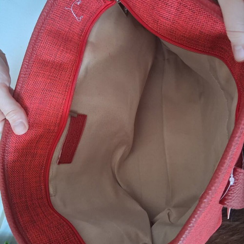 Modissimo red summer handbag new, canvas
