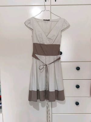 Raxevsky dress like new, white and brown, size S