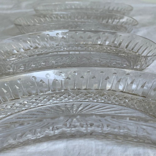 Set of 4 used Saint Louis Tommy Crystal bowls