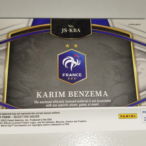 Karim Benzema 2022-23 Panini Select FIFA Soccer Jumbo Swatches Relic memorabilia like new