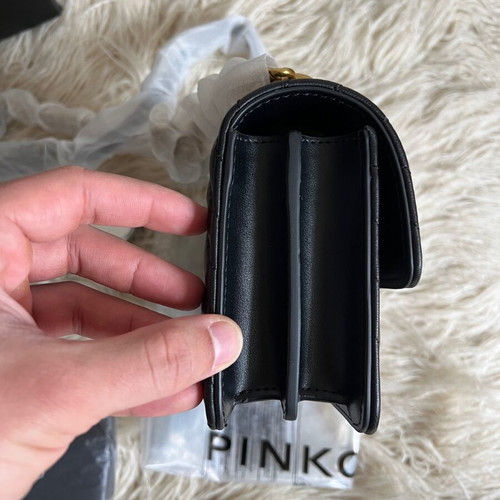 Pinko shoulder bag new, black with gold details