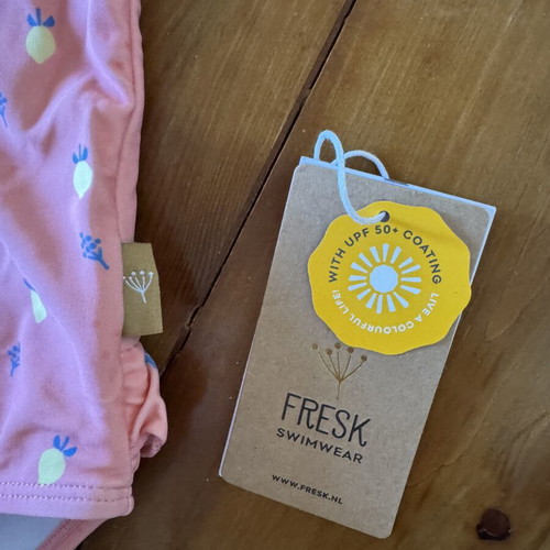 FRESK One-Piece Long-Sleeve Swimsuit UV50 Protection Used 6-12m