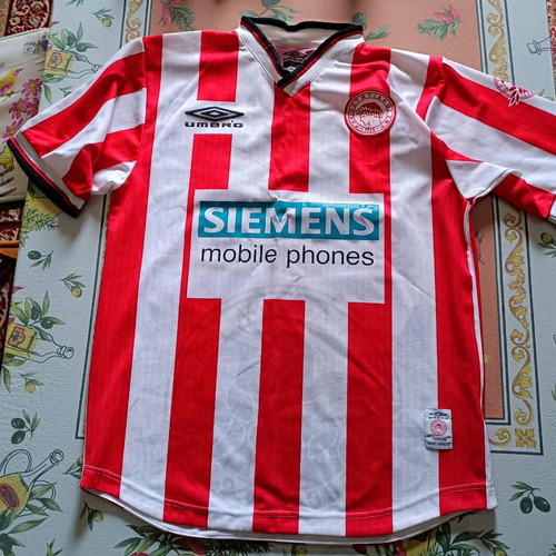 Olympiacos Anniversary Jersey 75 Years 2000 Like New, Authentic