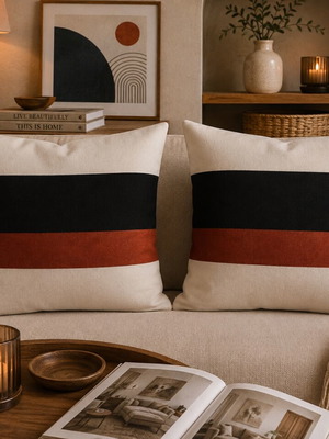 Decorative cushion covers set of 2 60×60 cm modern geometric design