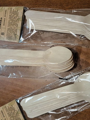 Wooden spoons new, three packs of eight