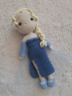 Χειροποίητη πλεκτή κούκλα Elsa amigurumi καινούργιο