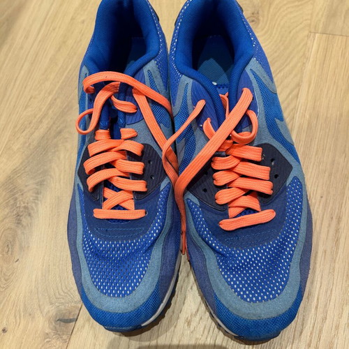 Nike athletic shoes used, blue, size 43
