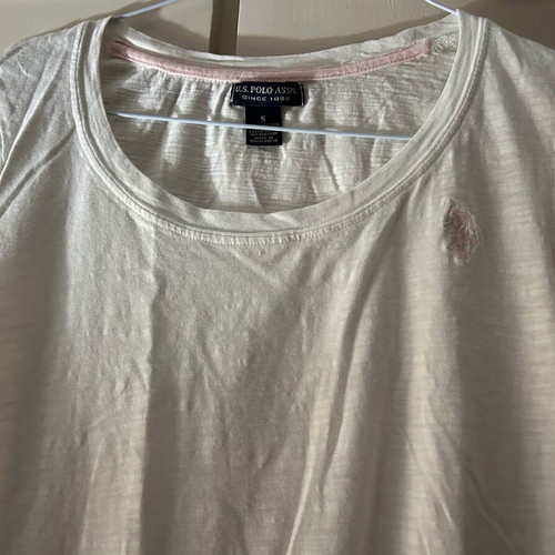 U.S. Polo Assn. women's blouse S like new, white, cotton