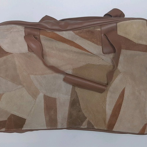Patch leather suitcase like new, dimensions 40x30x12 cm