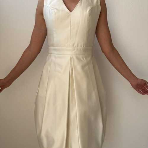 Cocktail dress white, like new, size S