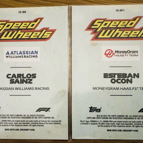 Speed Wheels Carlos Sainz and Esteban Ocon bundle like new