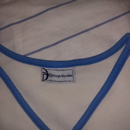Sergio Tacchini top like new, size M, white and blue
