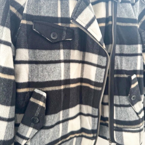 HurleyX checked jacket like new, gray and blue, size S