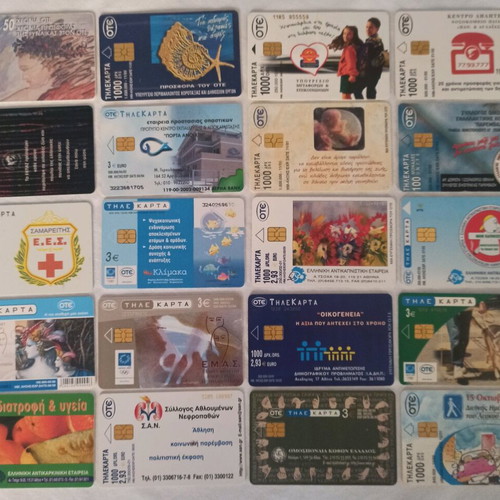 Phone cards used collectible, 119 different