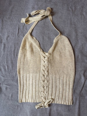 Nadia Rapti knitted blouse like new, beige, size S