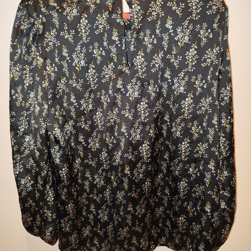 Sfera satin printed women's shirt Large used, black
