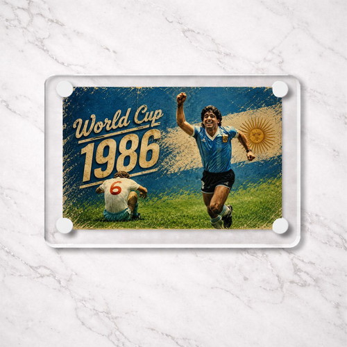 Diego Maradona 1986 World Cup Acrylic Fridge Magnet new