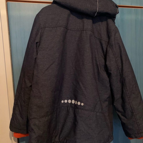 Children's jacket 7-8 years dark blue H&M used, winter with hood