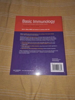 Basic Immunology 3rd Edition like new, academic book