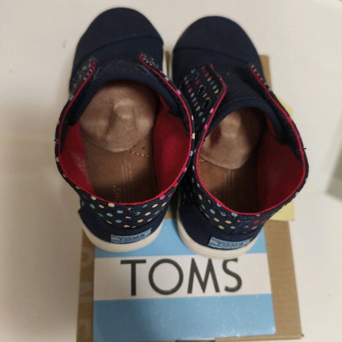Toms Paseo Mid kids shoes new, blue, size 26