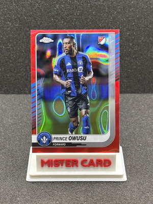 2025 Topps Chrome MLS Prince Owusu Red Lava SP #162 Montreal card like new