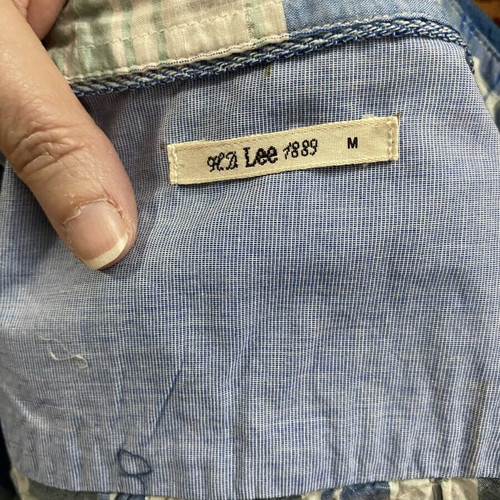 Lee women's checked shirt like new, size M, white and blue