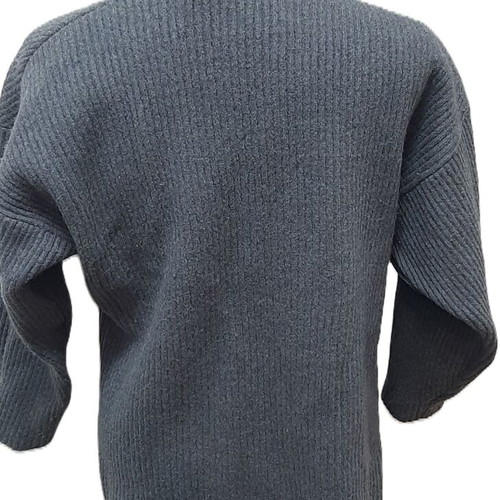Vintage women's wool turtleneck sweater size L used, gray
