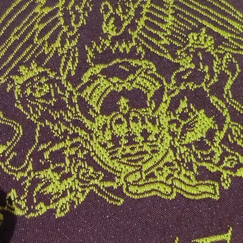 Queen embroidered patch like new, burgundy