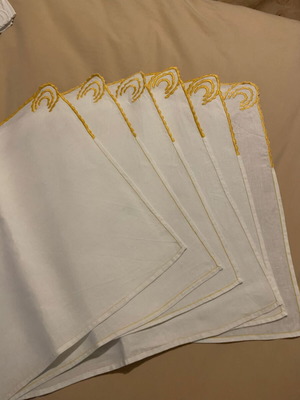 Σουπλά κεντημένα στο χέρι, σαν καινούργια, πακέτο 6 τεμαχίων