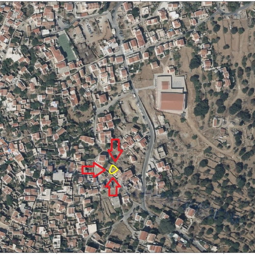 Two-Story Roofless Ruined House 92 m² in Symi with View