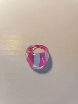 Bicolor plexiglass ring new